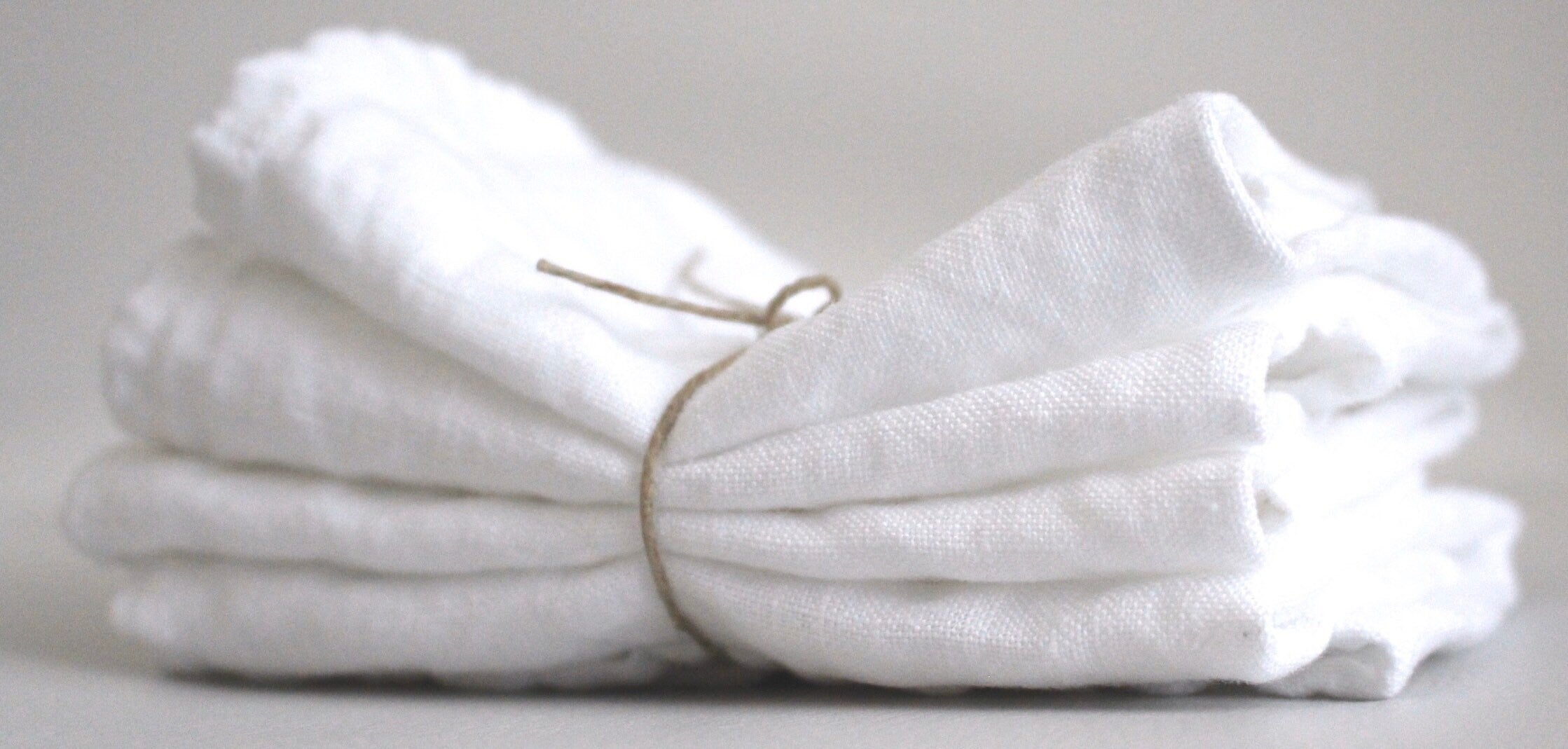 Linen Cloth Dinner Napkins 14"x14" - Made in USA