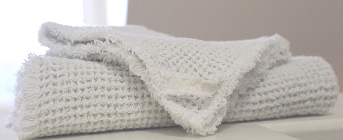 Waffle Linen Bath Towels