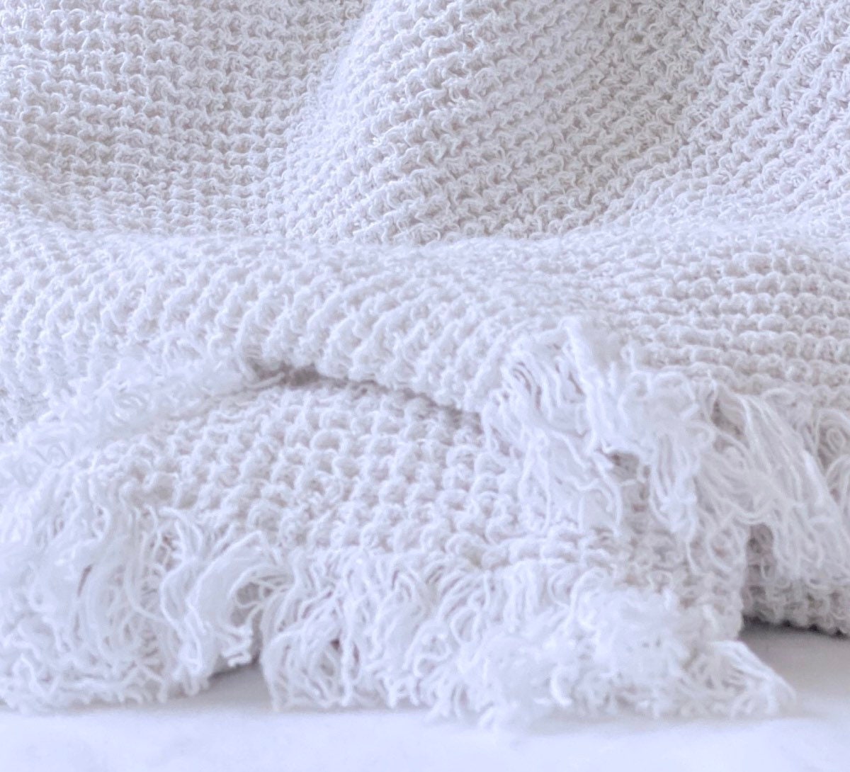 Waffle Linen Throw Blanket -Made in USA
