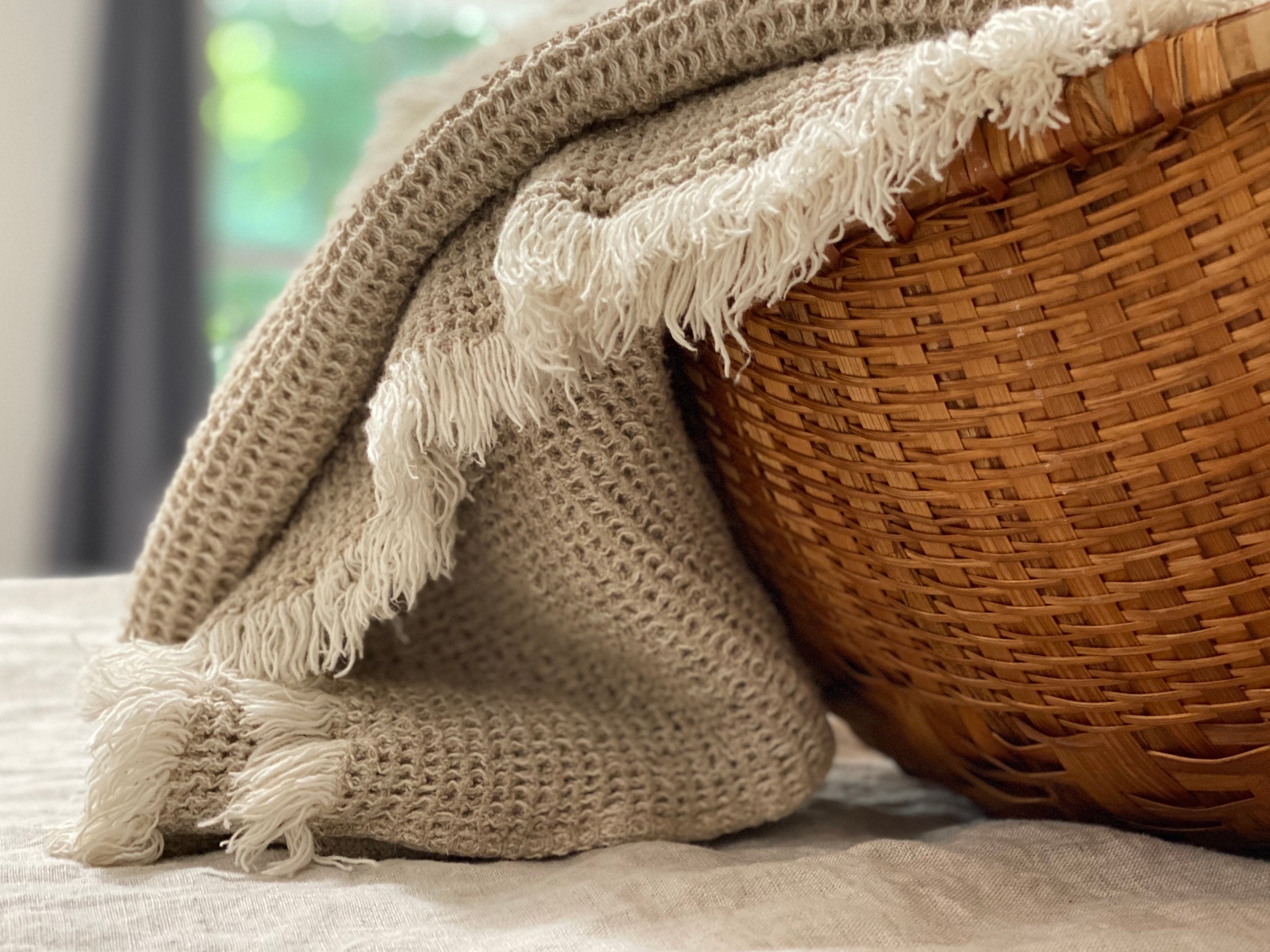 Pure Linen Throw Blanket